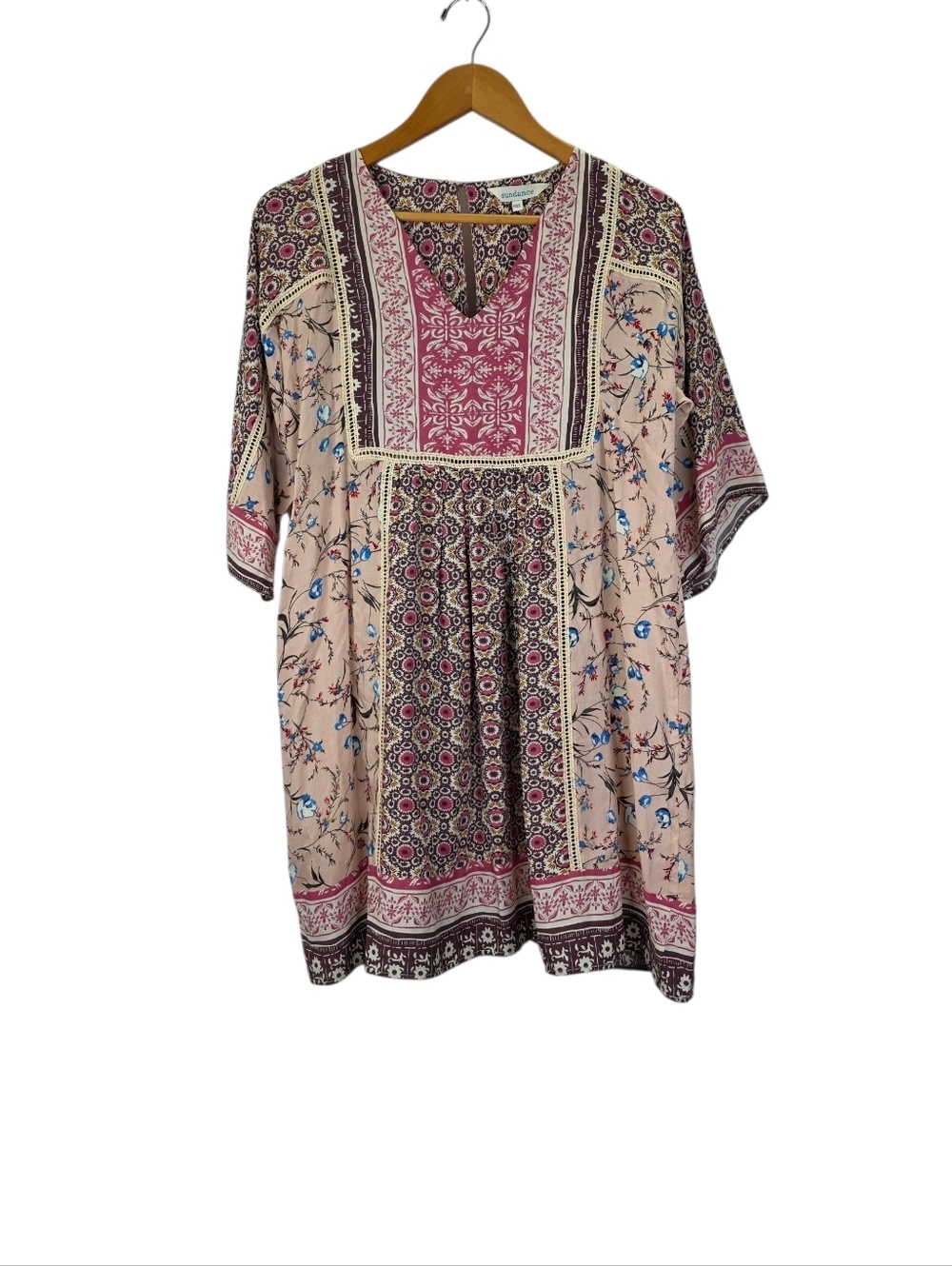 Sundance Everyday Dream Dress Boho Flowy Patchwork Peasant Size Medium Petite XS